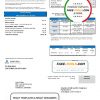 USA California Golden State Water Company utility bill template in .doc and .pdf format