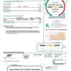 USA California San Diego Gas & Electric (SDG&E) utility bill template in Word and PDF format
