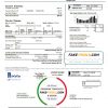 USA California SoCal Gas utility bill template in Word and PDF format