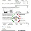 USA Colorado City of Greeley water utility bill template in Word format