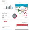 USA ComEd utility bill template in Word and PDF format scan effect