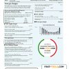USA Con Edison gas utility bill template in Word and PDF format