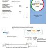USA Corix Utilities bill template in Word and PDF format