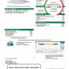 USA ECUA utility bill template in Word and PDF format