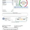 USA Eastern Suburban Water Authority utility bill template in Word and PDF format
