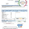 USA Florida City of West Palm Beach utility bill template in Word and PDF format