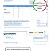 USA Hallsdale-Powell utility bill template in Word and PDF format