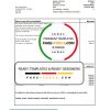 United Kingdom Oldham council tax bill template in Word and PDF format