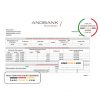 Andorra Andbank bank statement template in Excel and PDF format scan effect