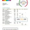 Argentina Banco Credicoop bank statement template in Word and PDF format