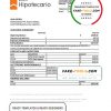 Argentina Banco Hipotecario bank statement template in Excel and PDF format