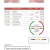 Australia HSBC Bank statement template in Excel and PDF format, fully editable