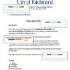 USA Michigan City of Richmond water utility bill shut off notice, Word and PDF template