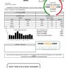 USA Ohio Village of Jackson Center Public Power utility bill template in Word and PDF format