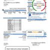 USA Oklahoma City of Broken Arrow utility bill template in Word and PDF format