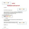 USA Rhode Island Smithfield water supply board water shut off notice, Word and PDF template