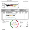 USA San Francisco Xincube utility bill template in Word and PDF format