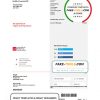 USA Singtel utility bill template in Word and PDF format