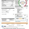 USA Texas AT&T telecommunications utility bill template in Word and PDF format