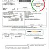 USA Texas El Paso Water utility bill template in Word and PDF format
