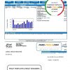 USA Texas Grand Prairie utility bill template in Word and PDF format