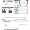 USA Village of Chatham utility bill template in Word and PDF format