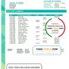 Azerbaijan Amrahbank bank account statement template in Word and PDF format