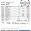 Barbados republic Bank statement template in Word and PDF format