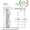 Belgium Keytrade bank statement template in Excel and PDF format