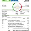 Belize Belizebank proof of address bank statement template in Word and PDF format