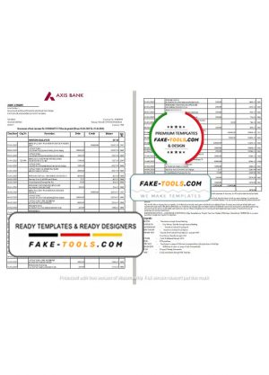 India Axis Bank statement template in Word and PDF format (2 pages) India Axis Bank statement template in Word and PDF format (2 pages)