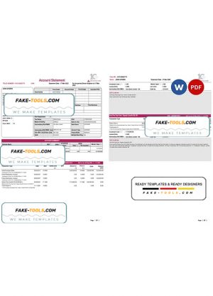 India Axis bank statement, Word and PDF template, 3 pages India Axis bank statement, Word and PDF template, 3 pages