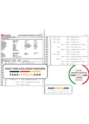 India Finacle bank statement in Excel and PDF format (2 pages) India Finacle bank statement in Excel and PDF format (2 pages)