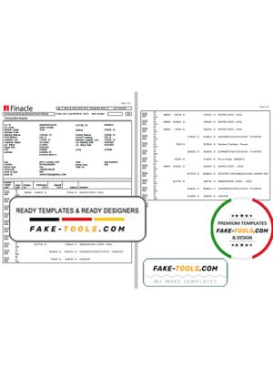 India Finacle bank statement in Word and PDF format (2 pages) India Finacle bank statement in Word and PDF format (2 pages)