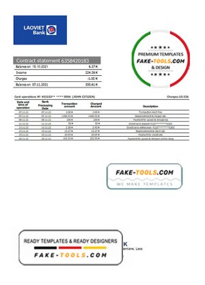 Laos Lao Viet bank statement template, Word and PDF format (.doc and .pdf) Laos Lao Viet bank statement template, Word and PDF format (.doc and .pdf)