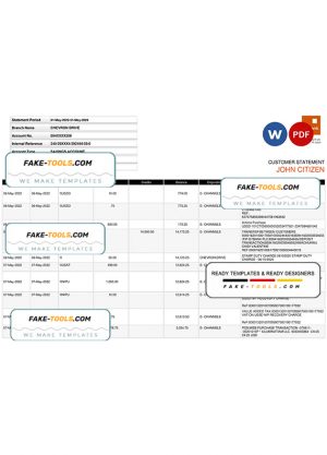 Nigeria GTBank statement, Word and PDF template, version 2 Nigeria GTBank statement, Word and PDF template, version 2