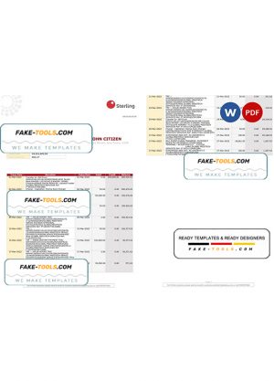 Nigeria Sterling bank statement Word and PDF template, 2 pages Nigeria Sterling bank statement Word and PDF template, 2 pages