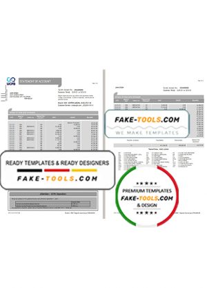Philippines UCPB bank statement of account template in Excel and PDF format