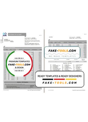 Philippines UCPB bank statement of account template in Word and PDF format
