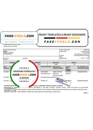 Romania Raiffeisen bank statement template in Excel and PDF format Romania Raiffeisen bank statement template in Excel and PDF format