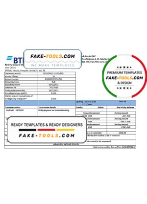 Russia VTB bank proof of address statement template in Word and PDF format Russia VTB bank proof of address statement template in Word and PDF format