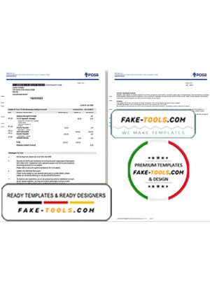 Singapore DBS Bank statement template in Excel and PDF format (2 pages) Singapore DBS Bank statement template in Excel and PDF format (2 pages)