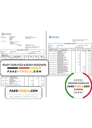 Uganda Stanbic bank statement template in Excel and PDF format (3 pages)