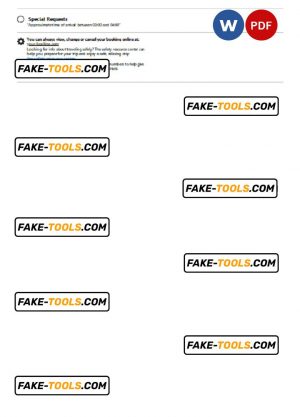 Cuba hotel booking confirmation Word and PDF template, 2 pages
