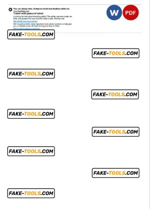 Eritrea hotel booking confirmation Word and PDF template, 2 pages