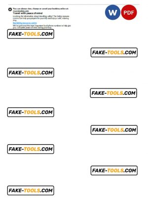 Russia hotel booking confirmation Word and PDF template, 2 pages