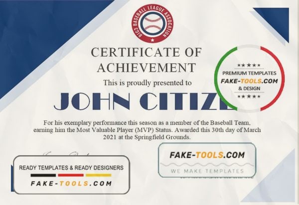USA Basketball Participation Certificate template in Word and PDF format