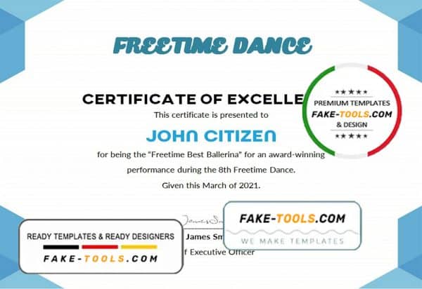 USA Best Performance Certificate template in Word and PDF format