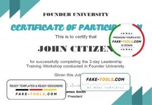 USA Business School Certificate template in Word and PDF format