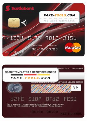Canada Nova bank mastercard template in PSD format, fully editable Canada Nova bank mastercard template in PSD format, fully editable